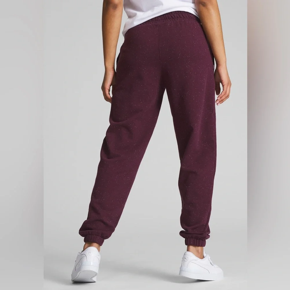 Puma Women's Live In Burgundy Speckled Sweatpants - Picture 4 of 12